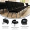 Flash Furniture 18.5"W Black Fabric Church Chair w/ Book Rack, 4PK 4-FD-CH02185-SV-JP02-BAS-GG - alternate 7