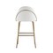Manhattan Comfort Gracie Barstool in White and Gold - Set of 3 3-BS022-GWH - alternate 8