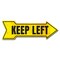 Signmission Keep Left Arrow Decal Funny Home Decor 18in Wide D-A-999789 - alternate 1