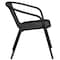 Flash Furniture Black Rattan Indoor-Outdoor Stack Chair TLH-037-BK-GG - alternate 10