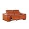 Homeroots 76in Orange and Silver Italian Leather Power Reclining Loveseat 720515 - alternate 8