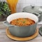 Megachef 5 Quarts Round Enameled Cast Iron Casserole with Lid in Gradient Gray 750124520M - alternate 4