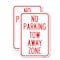 Signmission No Parking Tow Away Zone, 12'' X 18'' 2 Signs, Heavy Gauge Aluminum, 2PK A-1218-2PACK-23650 - alternate 1
