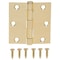 Prosource Square Corner Door Hinge, Steel, Polished Brass, Loose Pin, 180 deg Range of Motion LR-705-PS - alternate 1