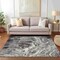 Homeroots 5' X 8' Black And Ivory Abstract Washable Indoor Outdoor Area Rug 614276 - alternate 8