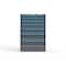 Strong Hold 7 drawer cabinet - (1x 2ft, 2x 3ft, 1x 4ft, 1x 5ft, 2x 7ft) - Blue accents - Electronic Lock S3044-PPRAS-0702FS - alternate 1
