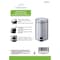 Simple Spaces Trash Can, 1.85 gal Capacity, Plastic/Stainless Steel/Steel, Silver, Flat Lid Closure LYP07F3-3L - alternate 3
