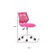 Homeroots Fuchsia and White Adjustable Height Swivel Rolling Office Chair 719300 - alternate 8