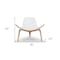 Homeroots 36" White and Brown Faux Leather Lounge Chair 520602 - alternate 7