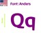 Aacc Self-Adhesive Vinyl Letter: Q, Scale: 28 cm. Color: Purple Font: Anders by, 4PK AACC-Anders-UQ-Purple-M28x4 - alternate 1