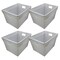 Flipside Corrugated Postal Storage Tote, 18-1/4 in L x 13-1/4 in W x 11-3/5 in H, Translucent, Plastic, 4 PK 40102 - alternate 8