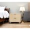 Homeroots 28" Natural Solid Wood Distressed Carved Geometric Two Drawer Nightstand 612088 - alternate 9