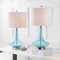 Jonathan Y Cecile 25.5" Glass Teardrop LED Table Lamp, Aqua/Chrome, 2PK JYL1081B-SET2 - alternate 11