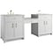 James Martin Vanities Bellshire 84" Dual Vanity Set w/ 24" Make-Up Counter, Bright White w/3 cm Lime Delight Silestone Top 660-VMC84-BW-3LDL - alternate 5