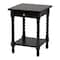 Baxton Studio Niklas Nightstand with Twisted Legs - 1-Drawer Bedroom Side Table with Storage Shelf, Black 266-14636-ZORO - alternate 1