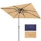 Homeroots 9ft Tan Polyester Rectangular Tilt Market Patio Umbrella 485617 - alternate 1