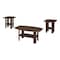 Homeroots Set of Three 36" Espresso Coffee Table With Three Shelves, 3PK 490023 - alternate 5