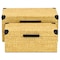 Homeroots Set of Two Natural And Black Faux Rattan Nesting Storage Boxes With Lids, 2PK 712930 - alternate 9