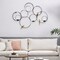 Homeroots 32" Black And Gold Metal Circles And Birds Hanging Sculpture With Votive Holders 401283 - alternate 4