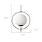 Homeroots White Single Metal Dimmable Ceiling Light With White Shades 611621 - alternate 4