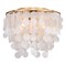 Vaxcel Elsa 16-in W Gold Brass Modern Coastal Glam Flush Mount Ceiling Light Fixture with Capiz Shells C0285 - alternate 1