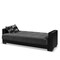 Homeroots 87" Dark Gray And Black Chenille Sleeper Sofa And Toss Pillows With Brown Legs 607091 - alternate 9