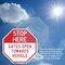 Signmission Stop Here Gates Open Towards Vehicl, 4 inch X 4 inch, Vinyl Decal, 2PK OC-D-2PACK-4-304 - alternate 4