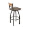 Holland Bar Stool Co Revelle 30in Swivel Bar Stool with Bronze Finish, Medium Back and Canter Earth Seat 881 - alternate 9