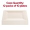 Smarty Had A Party 6.5" Ivory Square Plastic Cake Plates (120 Plates), 120PK 6936-CASE - alternate 7