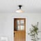Jonathan Y Camila 14" 1-Light Classic Industrial Indoor/Outdoor Iron LED Semi Flush Mount, White/Black JYL7617A - alternate 7