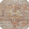 Homeroots 8' Coral Terra Cotta And Beige Round Floral Washable Indoor Outdoor Area Rug 605069 - alternate 9