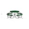 Leisure Craft Round Portable Picnic Table, Green, 46 in L T46ROP-GREEN - alternate 4