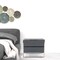 Homeroots Modern Gray and Stainless Steel Nightstand With Two Drawers 473035 - alternate 4