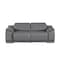Homeroots 80in Battleship Gray and Silver Leather Power Reclining Loveseat 643819 - alternate 1