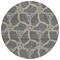 Homeroots 8' Charcoal And Gold Round Geometric Washable Indoor Outdoor Area Rug 613484 - alternate 7