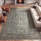 Jonathan Y Subtlety Medallion All-Over Floral Border Non-Slip Machine-Washable Green/Brown 4ft x 6ft Area Rug WSH504E-4 - alternate 6