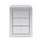 Homeroots 24" Silver Wood and Mirror Three Drawer Nightstand 499318 - alternate 1