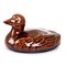 Martha Stewart 9 Inch Stoneware Sculpted Goose Covered Oval Baker in Brown 120453.02 - alternate 7