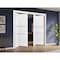 Sartodoors Sliding Closet Double Bi-fold Doors, Planum 0014 White Silk and Aluminum Strips, Sturdy Tracks Mold PLANUM0014DBF-WS-96 x 80 (4* 24x80) - alternate 5