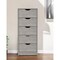Homeroots 18" Gray Five Drawer Standard Chest 546381 - alternate 6