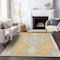Homeroots 3' X 5' Gold Gray And Ivory Oriental Washable Indoor Outdoor Area Rug 598406 - alternate 8