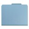 Pendaflex Pressboard Folders, 2/5 Tab, Exp 2.5", 2 Full-Pocket Dividers, 6 Fasteners, Letter, Light Blue, 10PK 24081P - alternate 4