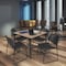 Regency Square Kahlo Breakroom Table W/ 4 Zeng Stack Chairs, 42 in W, 42 in L, Noble Oak TPL4242NOBK44BK - alternate 6