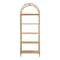 Homeroots 80" Natural Wood Five Tier Arched Top Bookcase 517726 - alternate 5