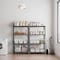 Factory 2U Wire Shelving Unit, 14inD x 30inW x 60inH, 4 Shelves, Medium Duty 250 lbs Per Shelf, Black 803974 - alternate 6