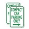 Signmission Compact Car Parking Only With Right Arrow, 12'' X 18'' 2 Signs, Heavy Gauge Aluminum, 2PK A-1218-2PACK-24251 - alternate 1