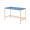 Homeroots 42" Navy Blue and Gold Writing Desk 491506 - alternate 5