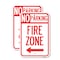 Signmission No Parking Sign Fire Zone with Left Arrow, 18'' X 24'' 2 Signs, Heavy Gauge Aluminum, 2PK A-1824-2PACK-23673 - alternate 1