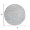 Homeroots 8' Beige And Blue Round Medallion Washable Indoor Outdoor Area Rug 615730 - alternate 5