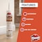 Krakenbond Premium Siliconized Caulk - All Purpose, Indoor & Outdoor, Paintable, 10.1 oz, White, 12PK KR401WHACS-12 - alternate 6